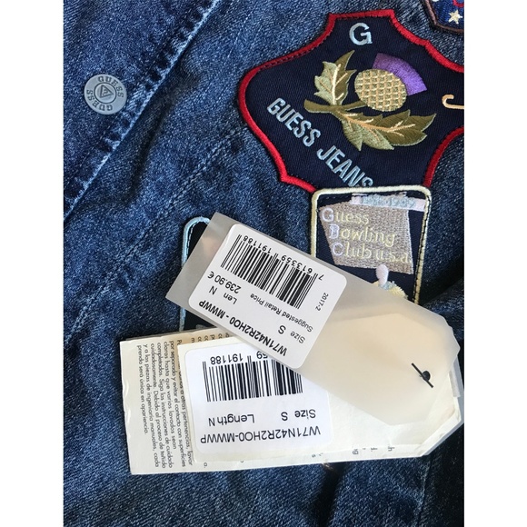 Guess ORIGINALS PATCH DENIM BOMBER JACKET